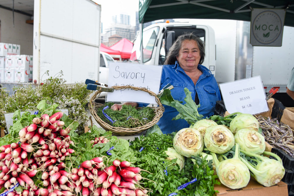 Annabelle Lenderink of Star Route Farms at the Ferry Plaza Farmers Market