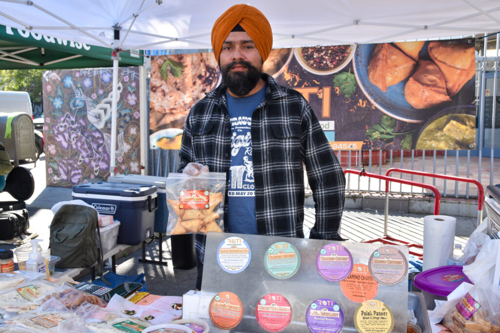Pakistan Roti Eating Roti Pakistani Food at Foodwise's San Francisco Farmers Markets