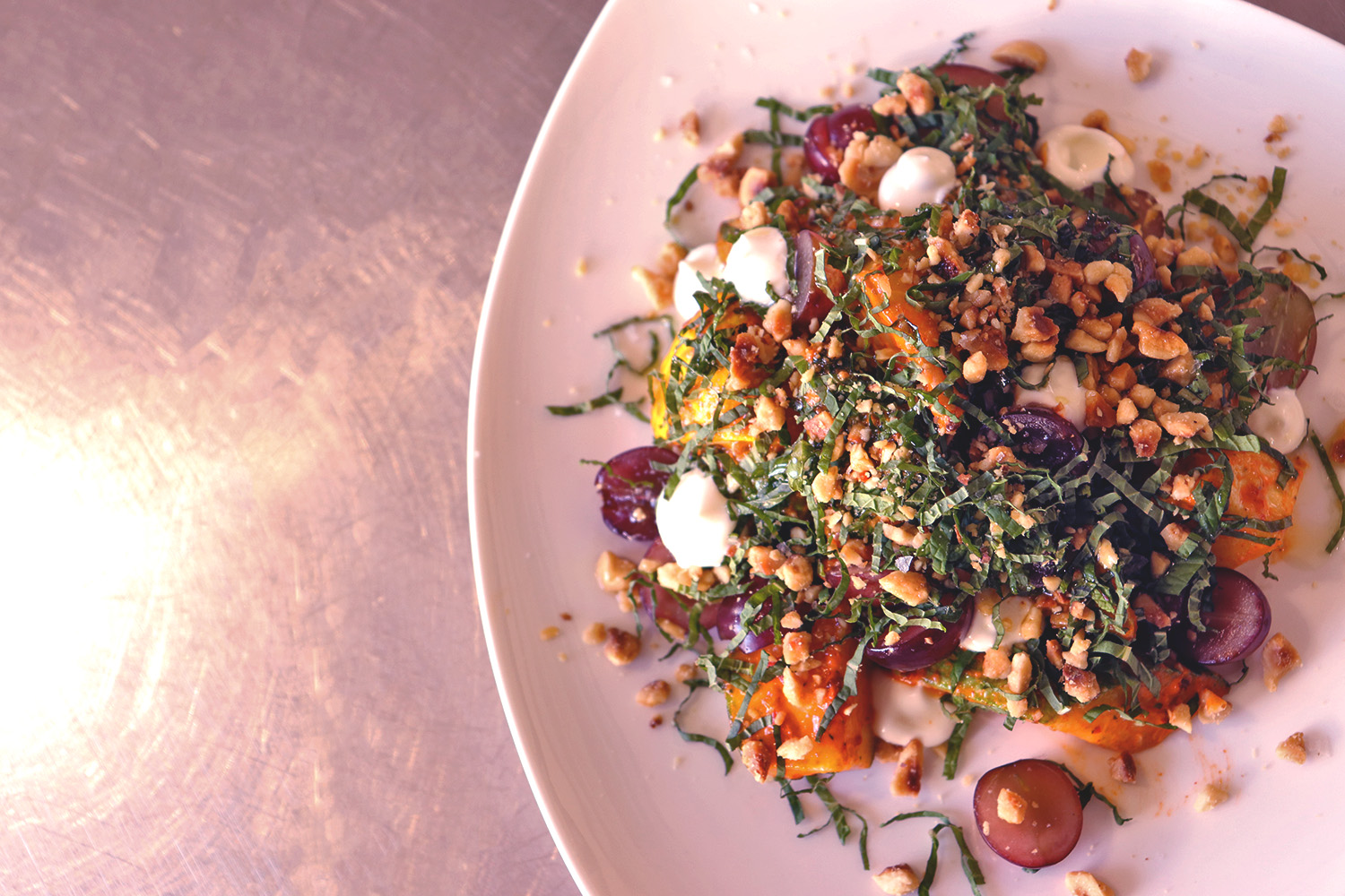 Roasted Summer Squash with Greek Yogurt and Red Harissa Foodwise