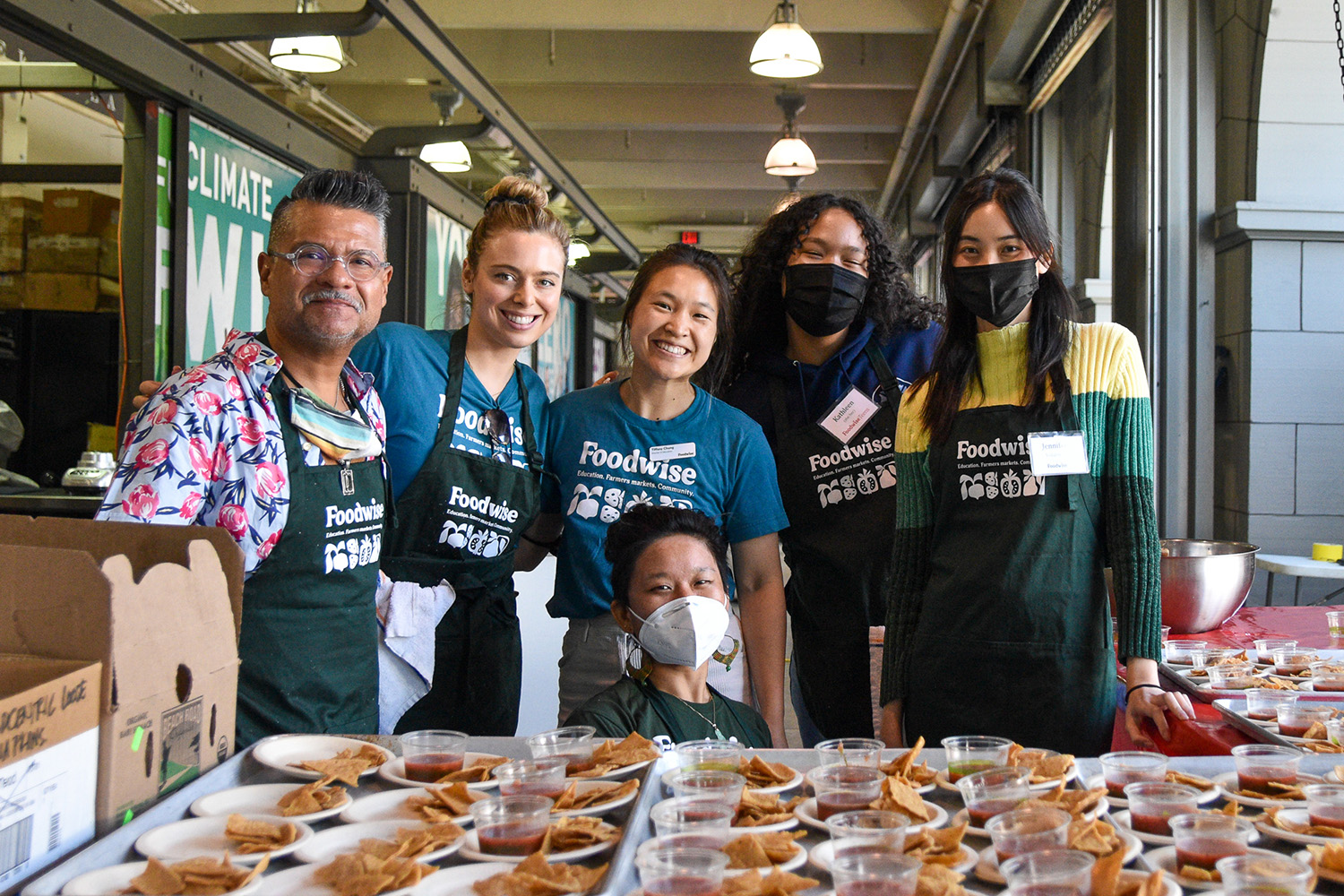 Rick Martinez with Foodwise staff and volunteers