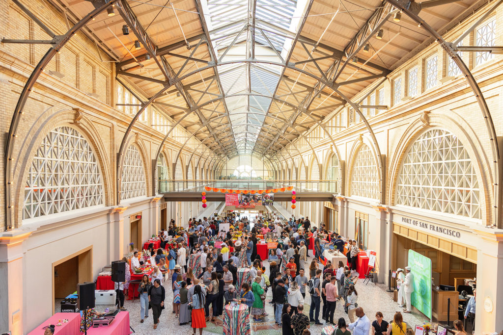 Crowd at Foodwise Summer Bash in the Ferry Building Grand Hall