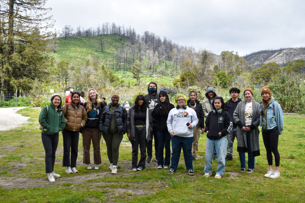 Foodwise Teens pose for a group photo at a local farm during a field trip.