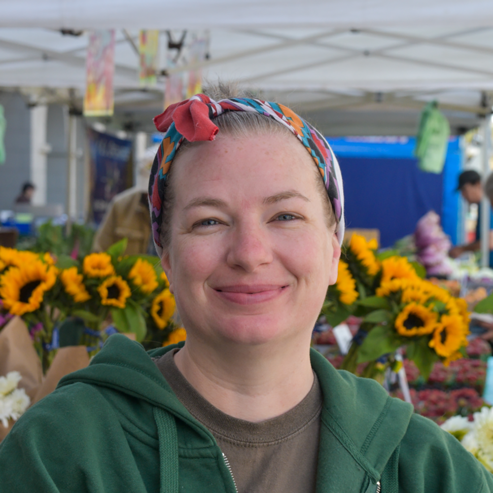 Headshot of Naomi Webb, Foodwise staff, at the Ferry Plaza Farmers Market