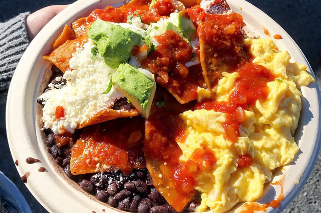 Plate of chilaquiles