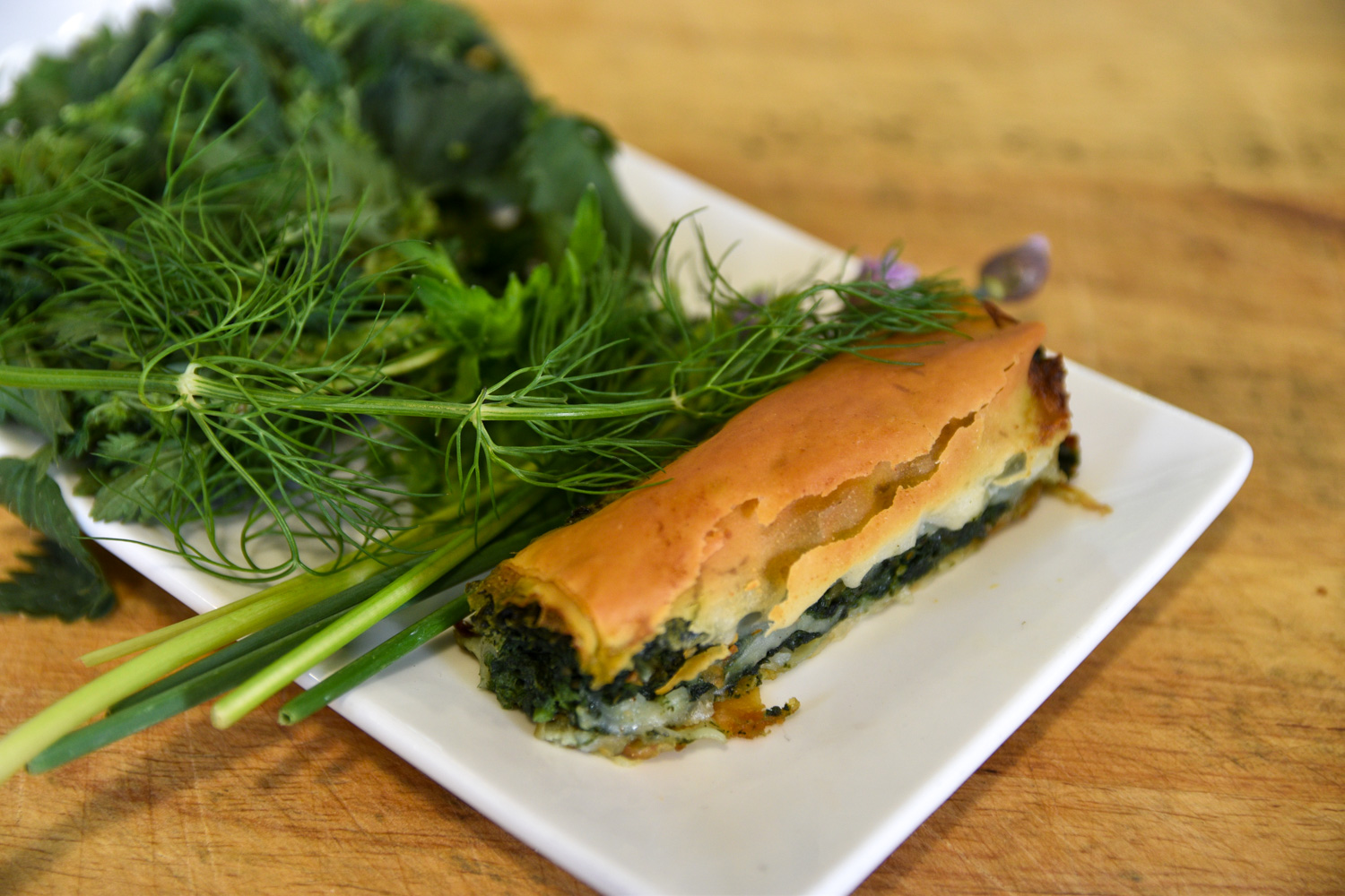 Nettle & Goat Cheese Filo Rolls : Foodwise